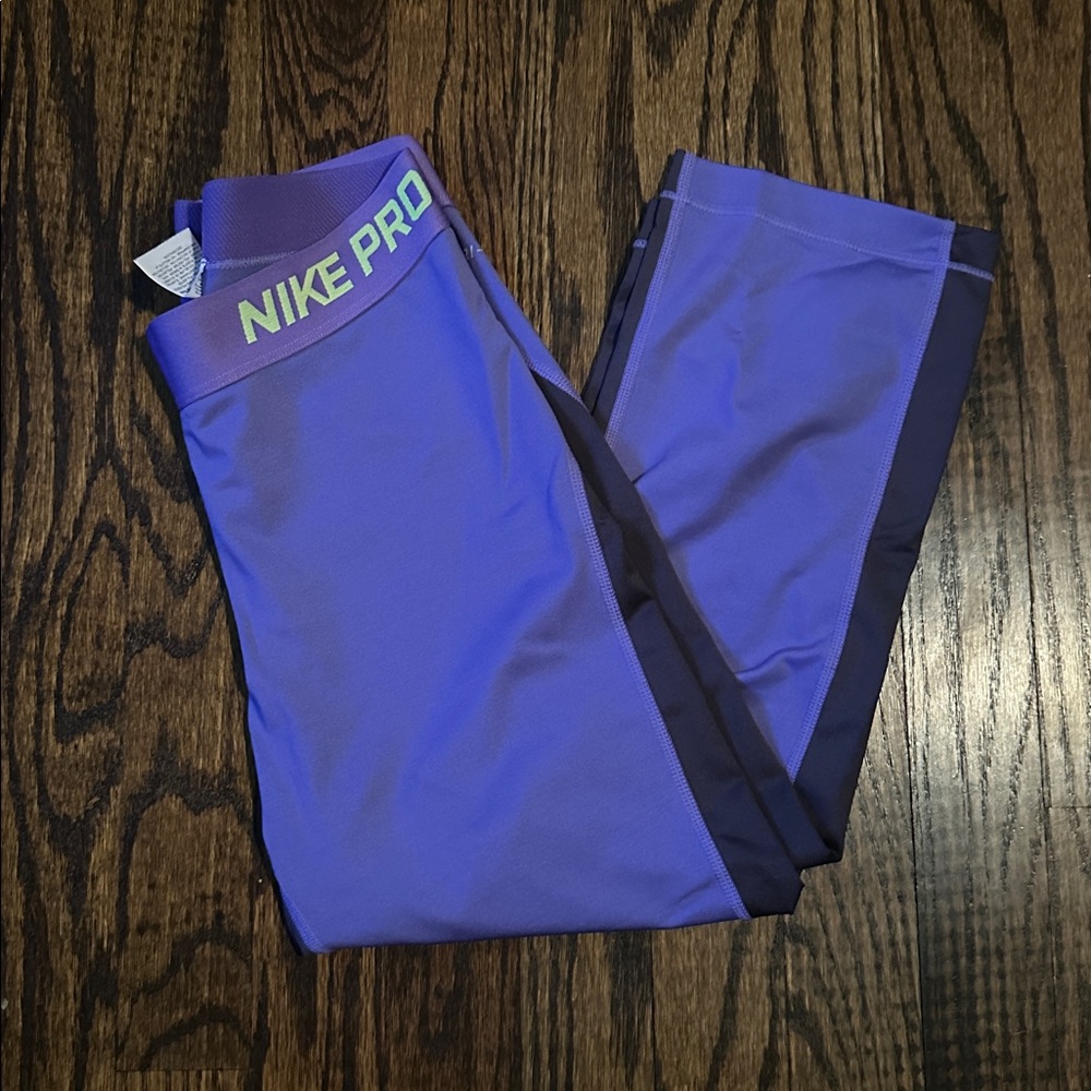 Nike Pro Lavender and Navy Leggings